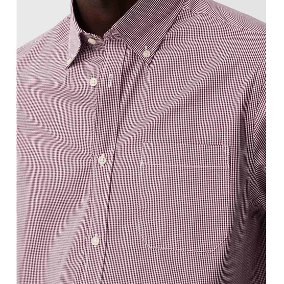 J. Crew Shirt Men XL Micro / Mini Red Gingham Check Long Sleeve Button down - Picture 1 of 13